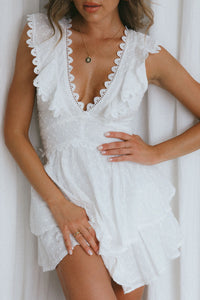 Alessia Lace Insert Mini Dress