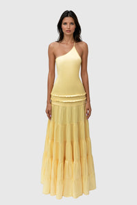 Aurielle Backless Tiered Maxi Dress