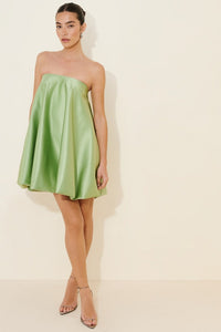 Luna Satin Bubble Mini Dress