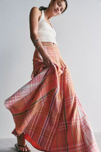 Sienna Plaid Maxi Skirt