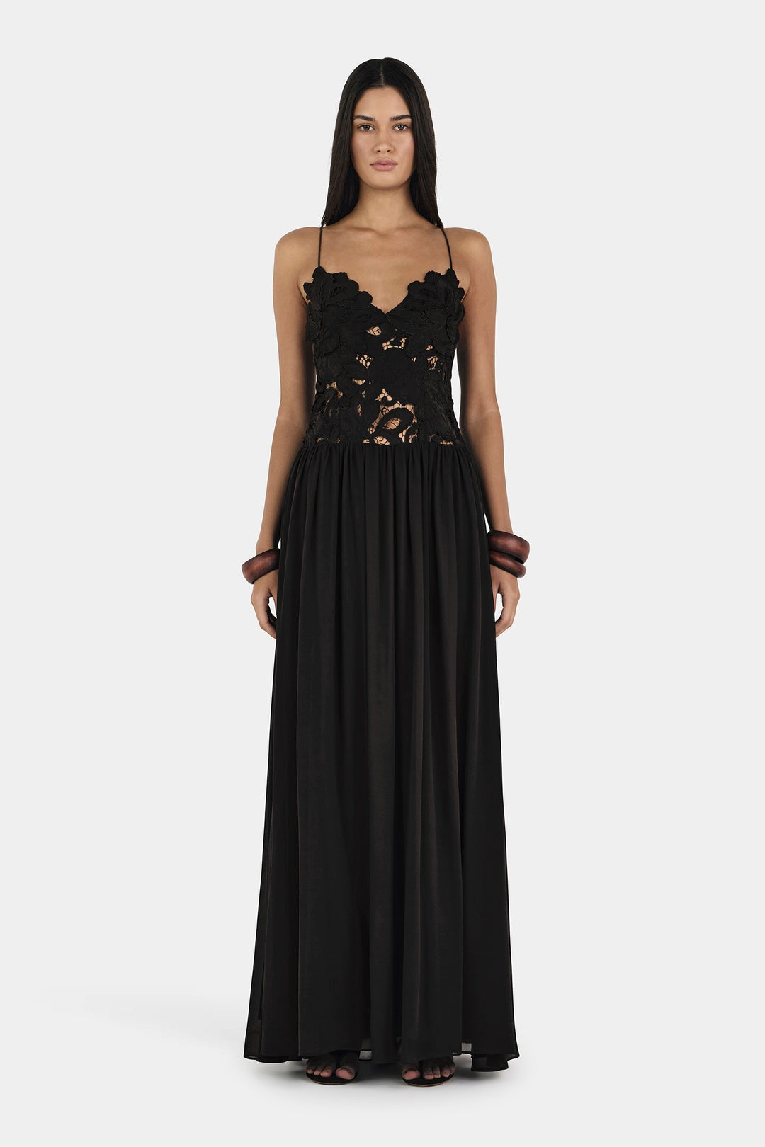 Florence Lace Corset Maxi Dress