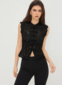 Coquette Floral Lace Vest Top
