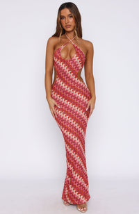 Fever Dream Print Halter Maxi Dress