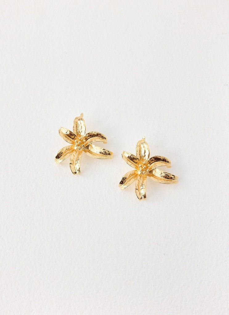 Gold Bloomwave Earrings