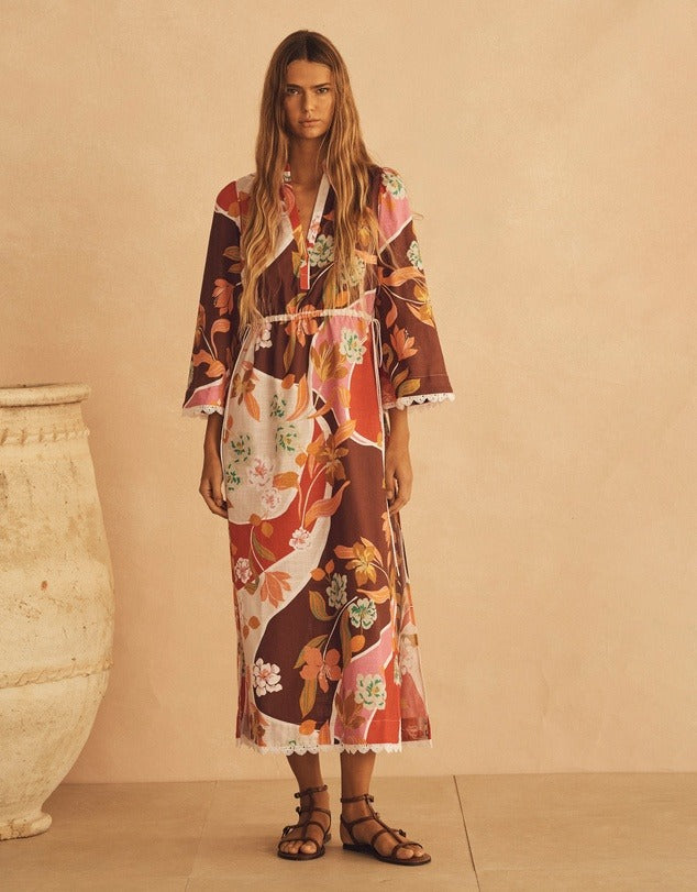 Lucca Tunic Boho Floral Maxi Dress