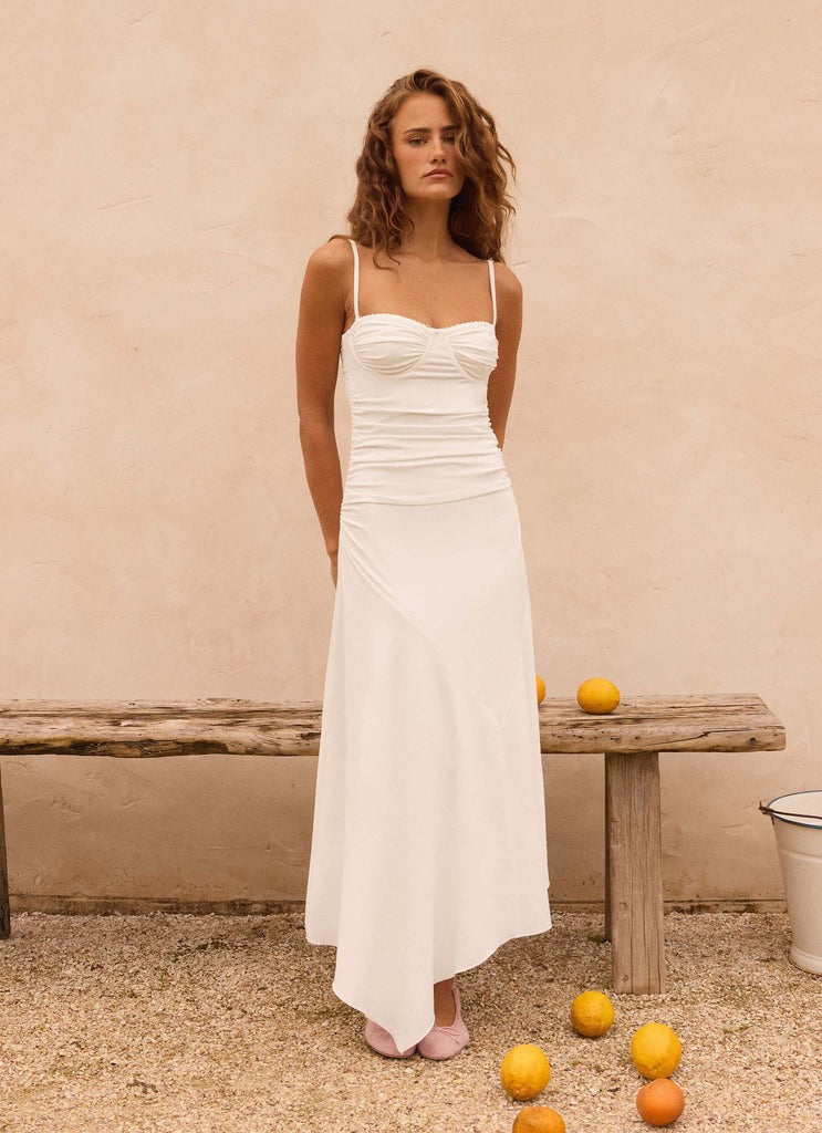 Luna Asymmetric Midi Dress