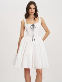 Madison White Eyelet Midi Dress
