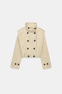 Marlowe Cropped Double-Breasted Jacket