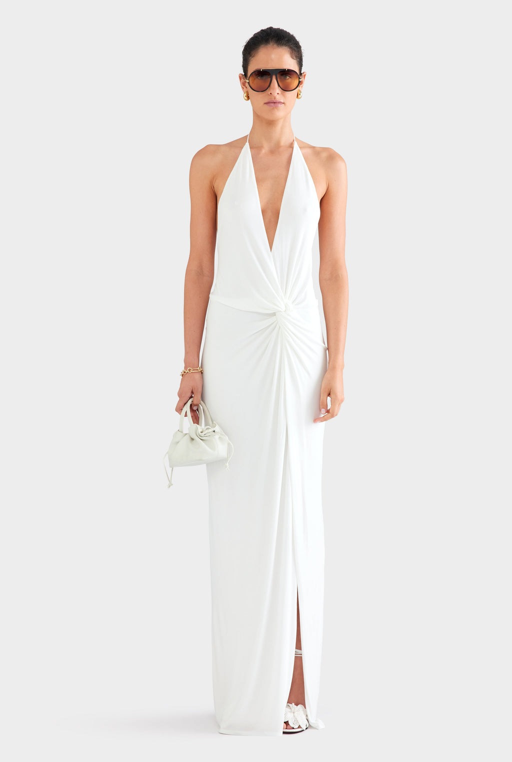 Pure Intentions Plunge Twist Maxi Dress