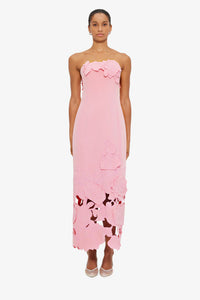 Rayna 3D Floral Applique Maxi Dress