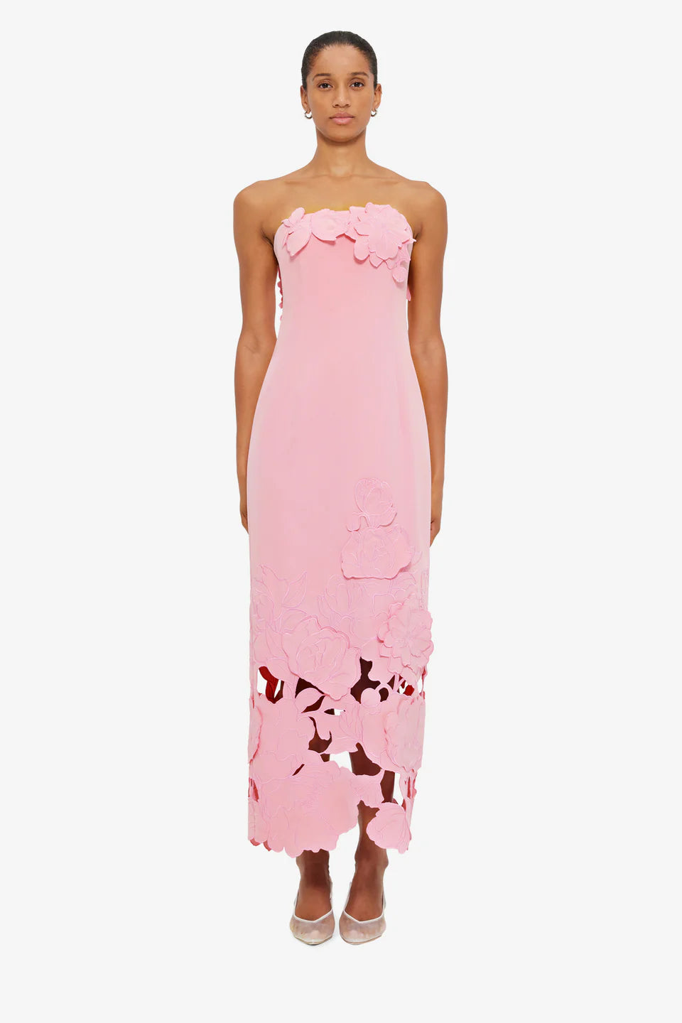 Rayna 3D Floral Applique Maxi Dress