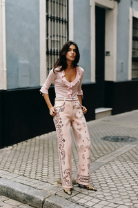 Sienna Paisley Print Straight Leg Jeans