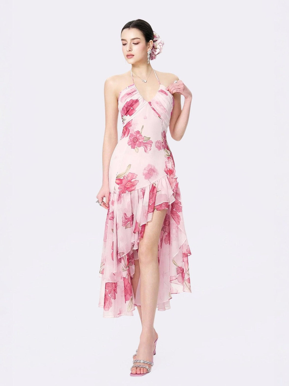 Vivienne Floral High-Low Dress
