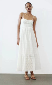 Isadora Eyelet Embroidery Maxi Dress